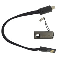 Кабель Konfulon DC21, Micro, 0.23m, 2.4A, Black 1