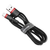 Кабель Baseus Cafule Cable, Lightning, 2.4A, 0.5m, Red-Black 2