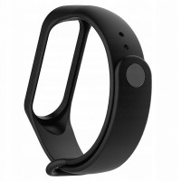 Ремінець для фітнес браслету Mi Band 5/6/7 Silicone, Black 1