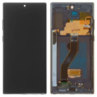 Дисплейний модуль для Samsung N975F Galaxy Note 10 Plus, з рамкою, Original Ref., Black