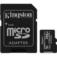 microSDXC (UHS-1) Kingston Canvas Select Plus 256Gb class 10 А1 (R-100MB/s) (adapter SD)