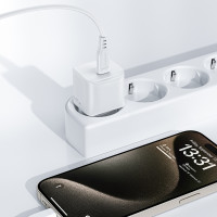 Мережевий зарядний пристрій Acefast A77, PD 30W, mini GaN, Cable Type-C to Type-C, White 1