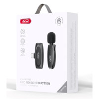 Мікрофон петличний безпровідний XO MKF08B, Lightning, Black 3
