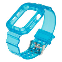 Ремінець для Apple Watch (38-40mm) Color Transparent + Protect Case Sea Blue
