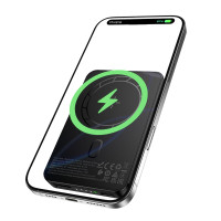 Універсальна мобільна батарея Borofone BJ82, 5000mAh, Magnet Wireless Charge, Black 7