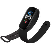 Ремінець для фітнес браслету Mi Band 5/6/7 Silicone, Black 2