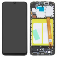 Дисплейний модуль для Samsung A202 Galaxy A20e, з рамкою, Original PRC, Black