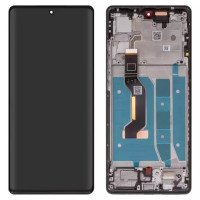 Дисплейний модуль для Motorola Moto G85, з рамкою, Original PRC, Black