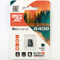 Карта пам'яті Mibrand 64Gb microSDXC (UHS-1) class 10