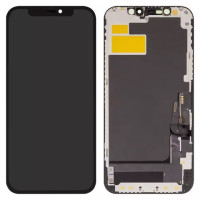 Дисплейний модуль для iPhone 12, iPhone 12 Pro, High Copy, без мікросхеми, OLED, XY OEM soft, Black