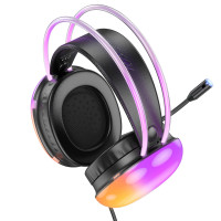 Гарнітура Hoco W109 Plus, USB 7.1, 2m, Black 8