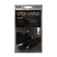 Кабель Remax RC-062i Tengy Lightning 2pcs (1m+0.16m) Black