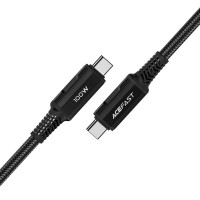 Кабель Acefast C4-03, Type-C to Type-C, 2m, 100W, 5A, Black 1