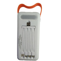 Універсальна мобільна батарея Bilitong S-13, Solar Charge, Cable Micro/iPhone/TypeC, 60000 mAh White 1