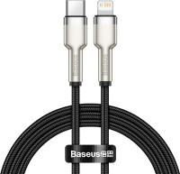 Кабель Baseus Cafule Metal Data Cable Type-C to Lightning PD 20W 1m Black