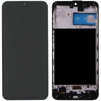 Дисплейний модуль для Samsung M215 Galaxy M21, з рамкою, High Copy, OLED, Black