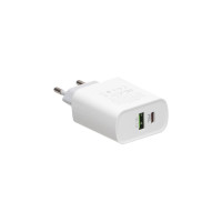 Мережевий зарядний пристрій Hoco C80A, Cable Type-C to Type-C, PD 20W, QC3.0, White 3