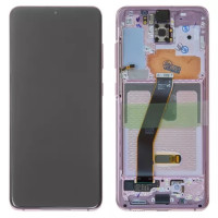 Дисплейний модуль для Samsung G980 Galaxy S20, з рамкою, Original, Service Pack, Cloud Pink
