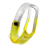 Ремінець для фітнес браслету Mi Band 3/4 Neon Clear Yellow