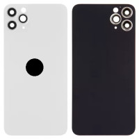 Задня кришка для iPhone 11 Pro Max, зі склом камери, Small Hole, Matte Silver