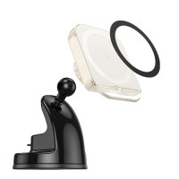 Автотримач Hoco HW18, Wireless Charging MagSafe, 15W, White 6