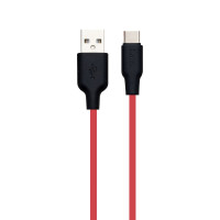 Кабель Hoco X21 Silicone Type-C Black-Red 1
