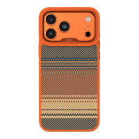 Чохол Kajsa Resort Collection Gradient Stripe with MagSafe для iPhone 17 Pro Max, Orange Plus O-Ring