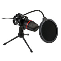 Мікрофон стримінговий провідний ME4-RGB, Black