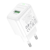 Мережевий зарядний пристрій Borofone BAS42A, PD 18W, QC 3.0, White 5