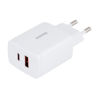 Мережевий Зарядний Пристрій Baseus Compact Quick Charger, QC 3.0, PD 20W, White 5