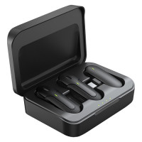 Мікрофон петличний бездротовий Hoco DI56, Twin Type-C, Black 3