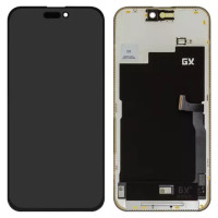 Дисплейний модуль для iPhone 15 Pro Max, High Copy, без мікросхеми, OLED, GX OEM hard, Black