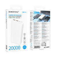 Універсальна мобільна батарея Borofone BJ80A Clever, 22.5W, PD20W, 20000mAh, White 3