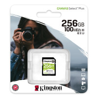 Карта пам'яті Kingston Canvas Select Plus, 256Gb, SDXC UHS-1 U3, class 10 V10 1