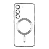 Чохол TPU Metallic Full Camera with Magsafe для Samsung Galaxy S23 Plus Silver