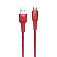 Кабель Borofone BU17 Starlight, Micro, 1.2m, 2.4A, Red 1