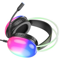 Гарнітура Hoco W109 Plus, USB 7.1, 2m, Black 4