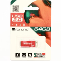 Флешка Mibrand USB 2.0 Chameleon 64Gb Red