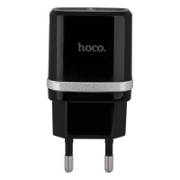 Мережевий зарядний пристрій Hoco C12, Cable Lightning, 2.4A, Black 1