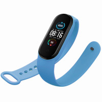 Ремінець для фітнес браслету Mi Band 5/6/7 Silicone, Blue 2