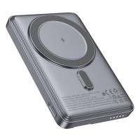 Універсальна мобільна батарея Hoco Q46 5000mAh Magnetic Wireless Charging PD 20W,Gray 3