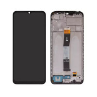 Дисплейний модуль для Xiaomi Poco C40, Redmi 10C, з рамкою, High Copy, Black