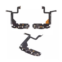 Шлейф для iPhone 13 Pro, з роз'ємом зарядки та мікрофоном, Original PRC, Graphite