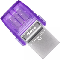 Флешка Kingston DT microDuo 3C, USB 3.2, 64GB, Purpule 1