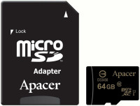microSDXC (UHS-1) Apacer 64Gb class 10 (adapter SD)