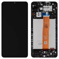 Дисплейний модуль для Samsung A125F Galaxy A12, A125F V04 1540410367, з рамкою, Original PRC, Black