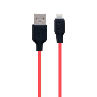 Кабель Hoco X21 Plus, Lightning, 1m, Black-Red