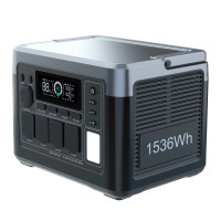 Портативна зарядна станція P1500E PLUS, 1800W, 1536Wh, LiFePO4, Black