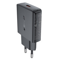 Мережевий зарядний пристрій Acefast A65, PD 20W, GaN, Black 2