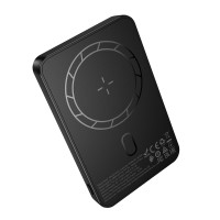 Універсальна мобільна батарея Borofone BJ82, 5000mAh, Magnet Wireless Charge, Black 3